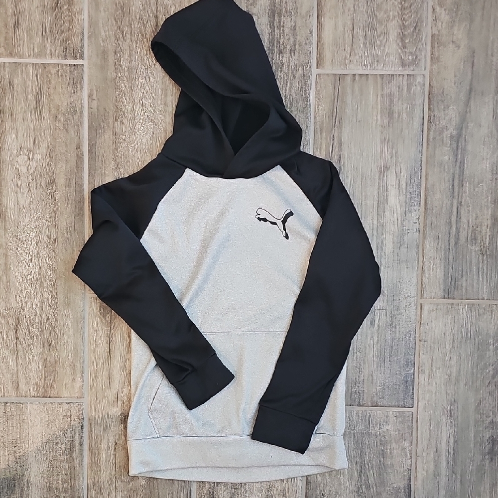 Puma Two-Tone Black and Gray Hoodie